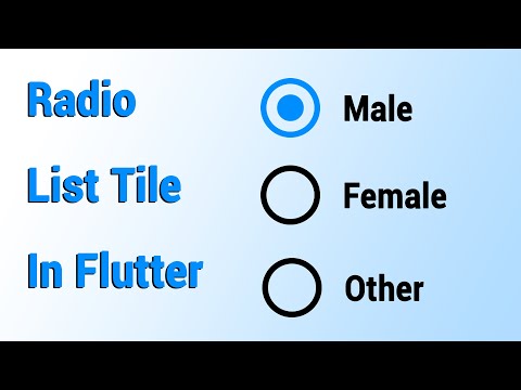 Flutter Widget | Flutter Tutorial - RadioListTile Widget