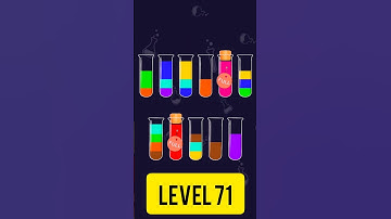 water sort puzzle game LeveL71 #1millionviewschallenge #complete10millionviews #trendingshorts2024