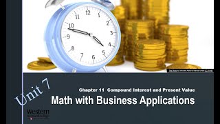Information Unit 7 - Chapter 11 Present Value Update