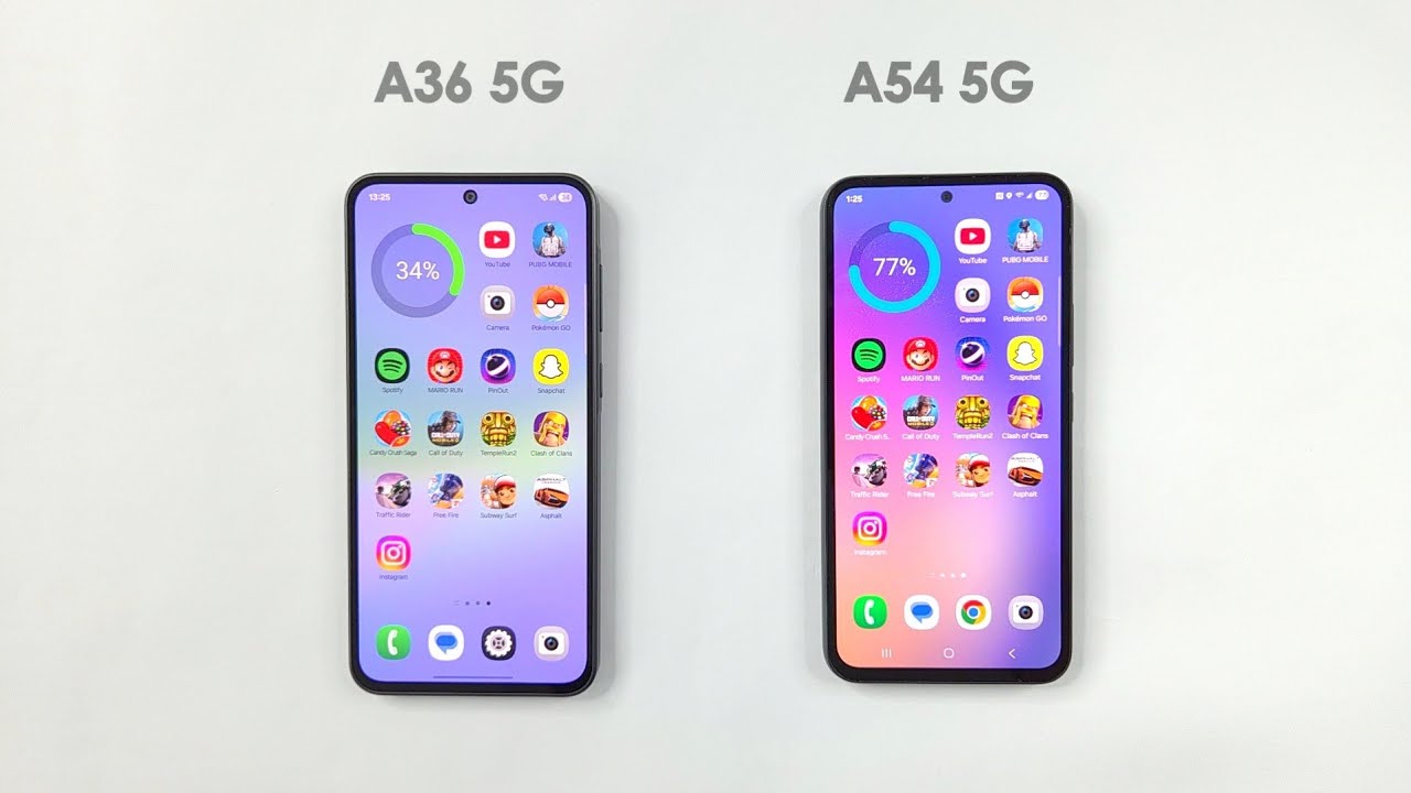 Samsung A36 5G vs Galaxy A54 5G SPEED TEST COMPARISON - YouTube