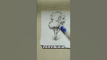 cách vẽ cây đơn giản || Liều VPa #drawing #art #sketch