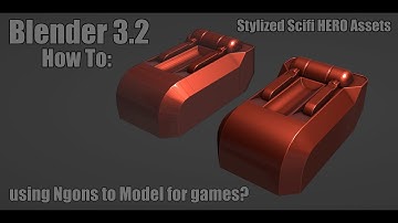 (Blender 3.2) How to use Ngons to properly model scifi Hero assets for games
