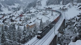 Wassen und Göschenen - LION Re 420 und Trenitalia EC