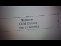 謎女 - Child Dancer Free a cappella フリーアカペラ