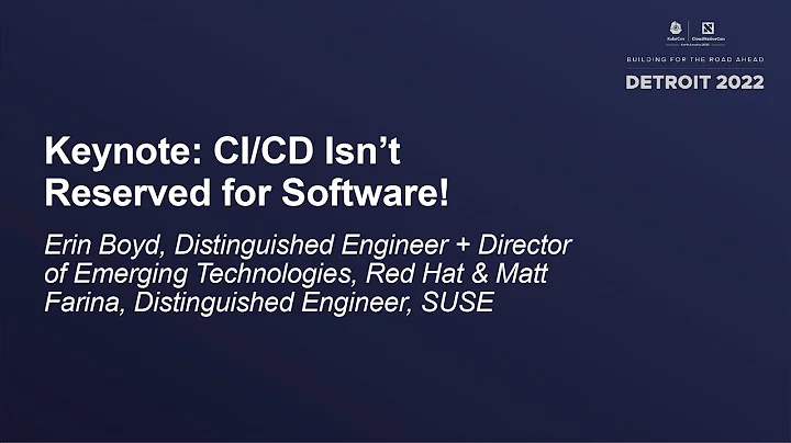 Keynote: CI/CD Isn't Reserved for Software! - Erin...