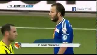 Shkelzen Gashi GOAL (asist Taulant Xhaka) Yong Boys vs Basel 4-2 22/02/2015