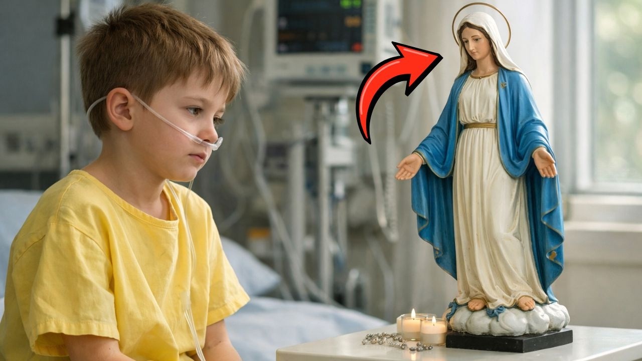 Chłopiec składa ostatnią prośbę do Matki Bożej przed odejściem