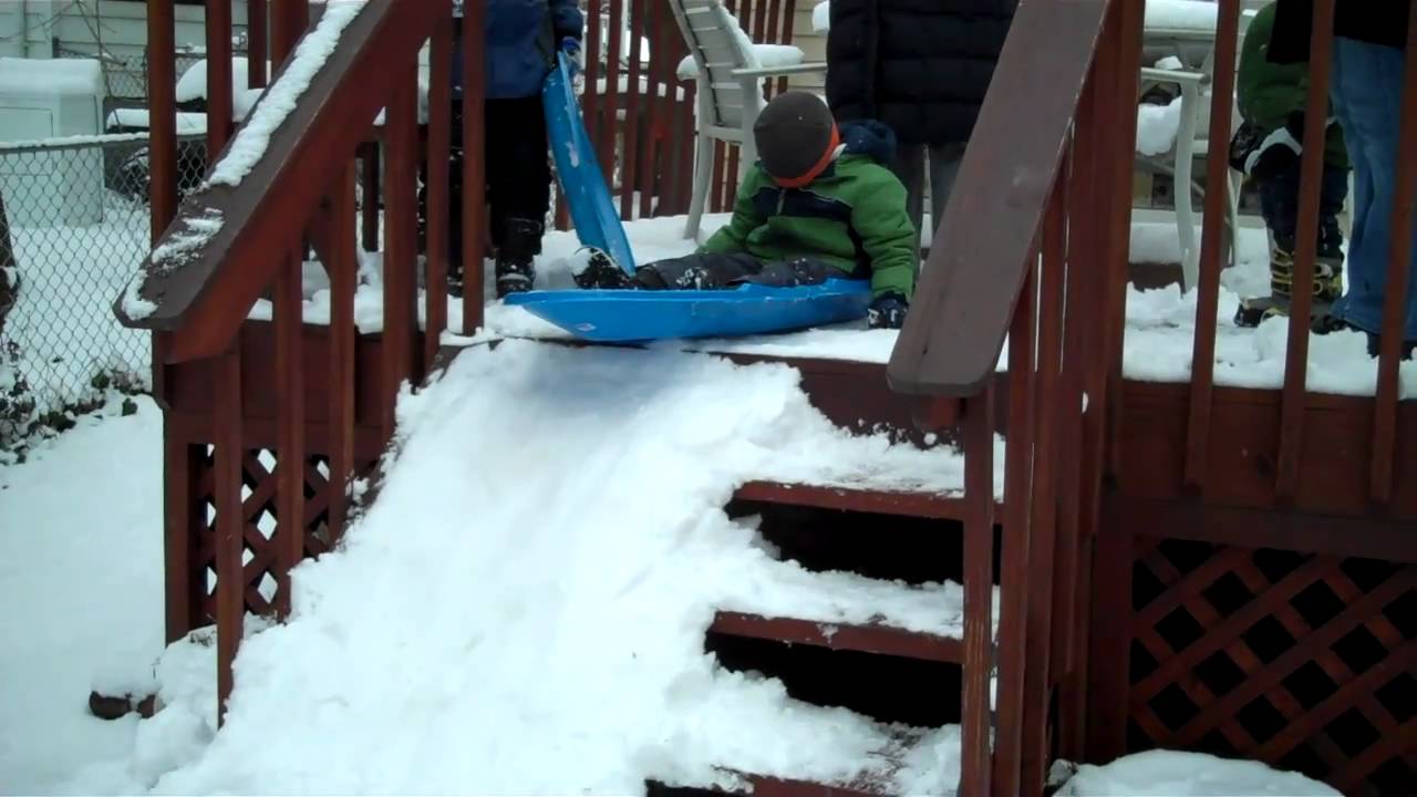 Backyard Sledding 5 22111 YouTube