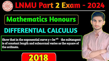 Lnmu Part 2 Mathematics Honours Paper 3 VVI Questions 2024 | Lnmu B.sc math Paper 3 vvi questions