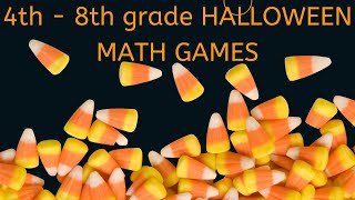 Math Halloween Games 4th- 8th/ Middle School: Ratios, Equivalent Ratios, Pi, Unit Rates, Fractions!