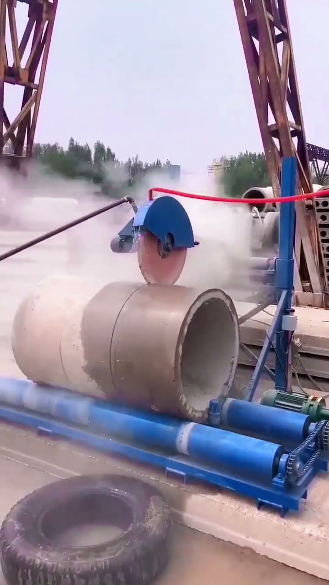Cement pipe cutting process- Good tools and machinery make work easy