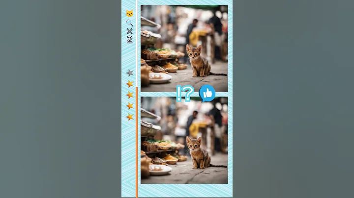 Watch the video about Cute Abyssinian Kitten - SPOT THE 2 DIFFERENCES #24 #shorts