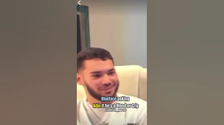 Blueface asks adin if he is a blood or crip #adin #adinross #blueface #crip #shorts