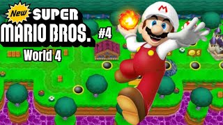 New Super Mario Bros. DS Full GamePlay Walkthrough World 4 - Part 4