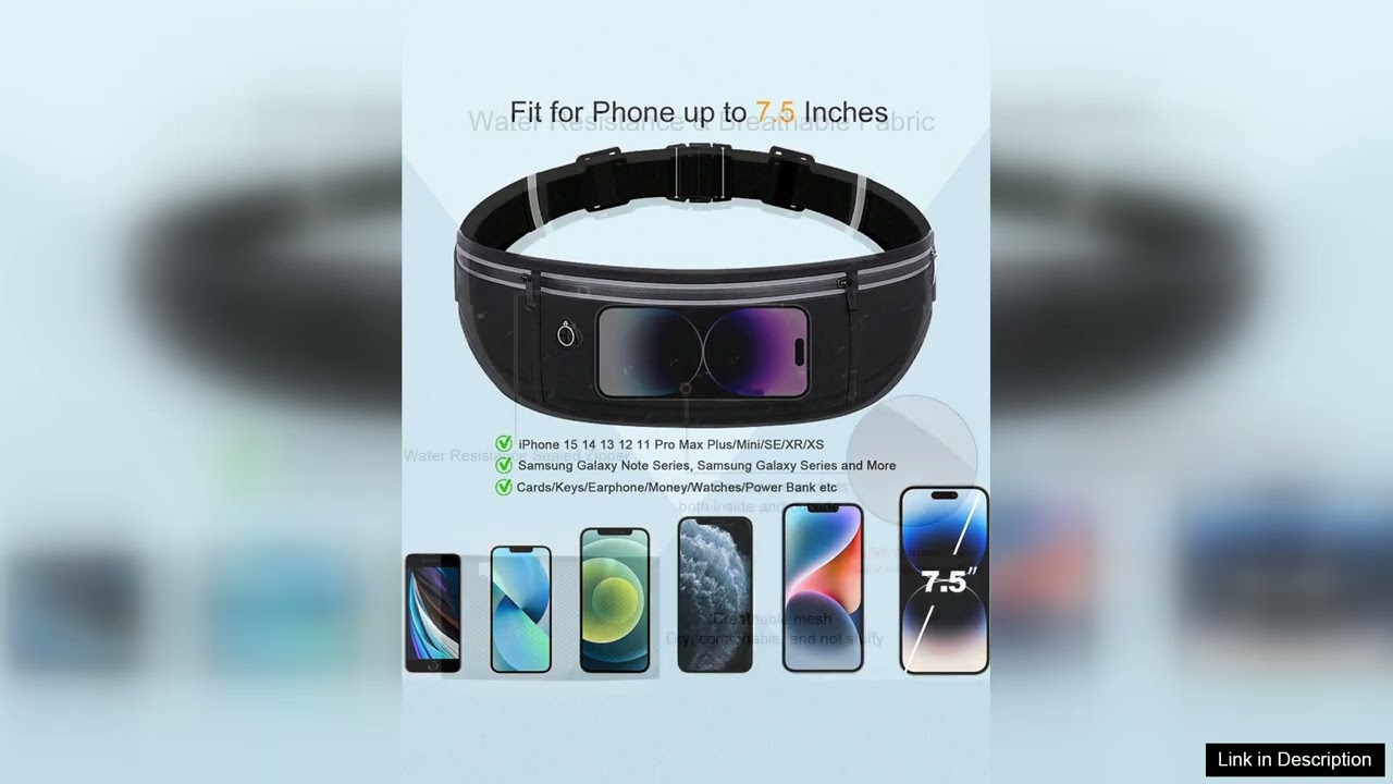 Mobile Phone Bag For Outdoor Sports 1 Ultra Thin Sports Waist Bag Fitness