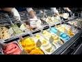 24가지맛! 생과일로 만드는 수제 젤라또 아이스크림과 와플콘 만드는 과정! / Gelato Ice Cream Making | Indonesian Street Food