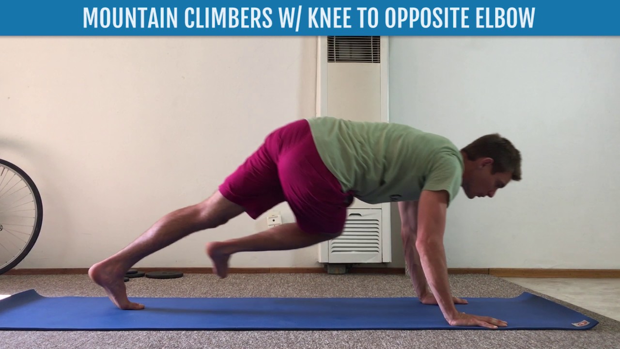 CORE DAY 21 MOUNTAIN CLIMBERS W/ KNEE TO OPPOSITE ELBOW YouTube