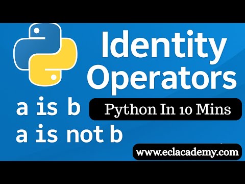 Identity Operators – is vs is not in Python | Python In 10 Mins