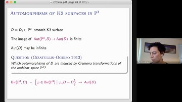 "Birational geometry of  CY pairs and 3-dimensional Cremona transformations" by C. Araujo (IMPA)