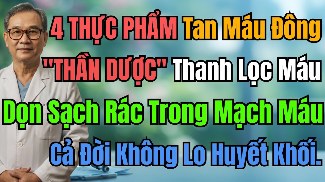 Ngừa Huyết Khối Do Mỡ Máu, Huyết Áp Cao: Ghi Nhớ 4 Thực Phẩm Thông Mạch Và 2 Huyệt Vị Cứu Mạng.