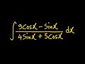 Evaluate integral 9cosx-sinx/4sinx+5cosx dx