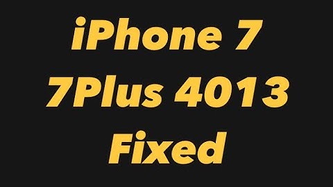 iphone 7Plus Error 4013 Fixed