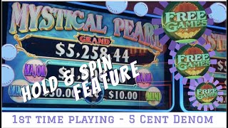 HOLD & SPIN plus Free Games! Mystical Pearl Mermaid Slot - 1st time playing @ Harrahs Ak-Chin screenshot 1