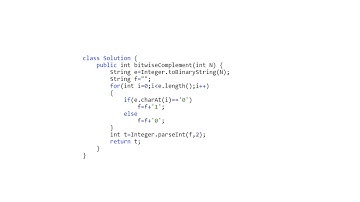 Complement of Base 10 Integer | Programming Questions [ for Service Company] | PART 25