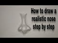 How to draw a realistic nose step by step by aneesh art