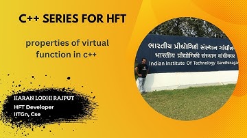 Properties of virtual functions in c++ | object oriented programming
