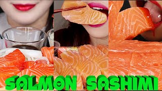 SALMON SASHIMI  Compilation Asmr Eating - Mukbang, Hongyu ASMR 홍유 , 쎄미SSEMI, Dabi ASMR, 햄띠 HAMDDI