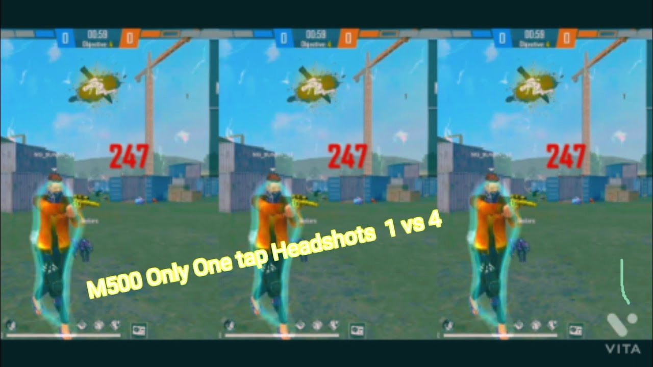 M500 Only One Tap Headshots CS Rank 1 vs 4 Only Headshot free fire ...