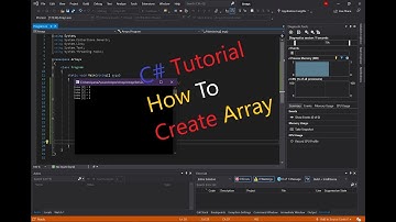 C# / C Sharp Tutorial Creating Array (Console APP)