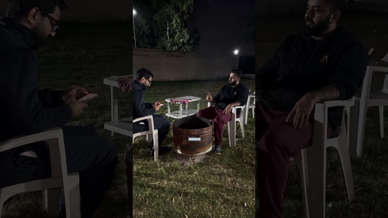 Candid moment with Main Kaleem 