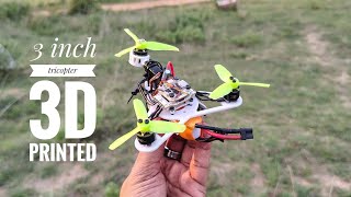 Mini Tricopter Drone/3inch 3D printed Frame/Funbuilt/Inav 8.01/Flywoo Goku F4 Stack