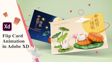 Card flip animation in adobe xd | Mid-autumn card design