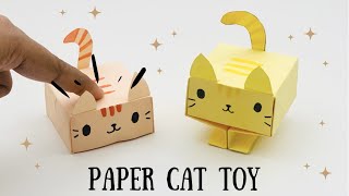 How To Make Moving Paper Cat Toy For Kids / Nursery Craft Ideas / Paper Craft Easy / KIDS  crafts