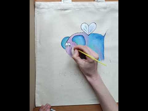 Малюнок на торбинці. A drawing on a bag