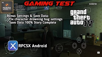 GTA IV | Fix Character Bug | Save Data Complete Test | RPCSX Android | Mediatek Dimensity 1200 Test