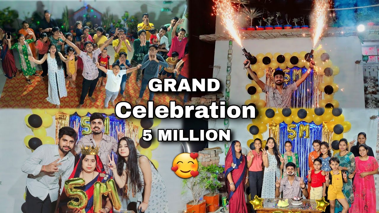 🤩WOW! Grand 5 Million Celebration Party for Anand art and craft studio @AnandArtandCraftStudio
