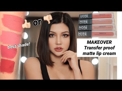 MAKEOVER TRANSFERPROOF MATTE LIP CREAM REVIEW & SWATCHES + MAKEOVER OBMT | Nadya Aqilla. 
