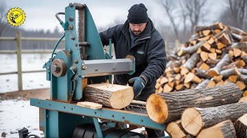 Snelste automatische brandhoutverwerkingsmachine | Gevaarlijke houtbewerkingsmachines in actie #13