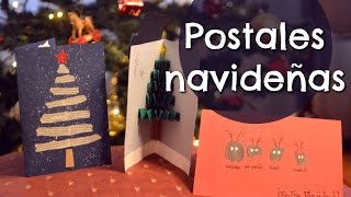 Tres postales de Navidad [3D, sencillas] | DIY navideños