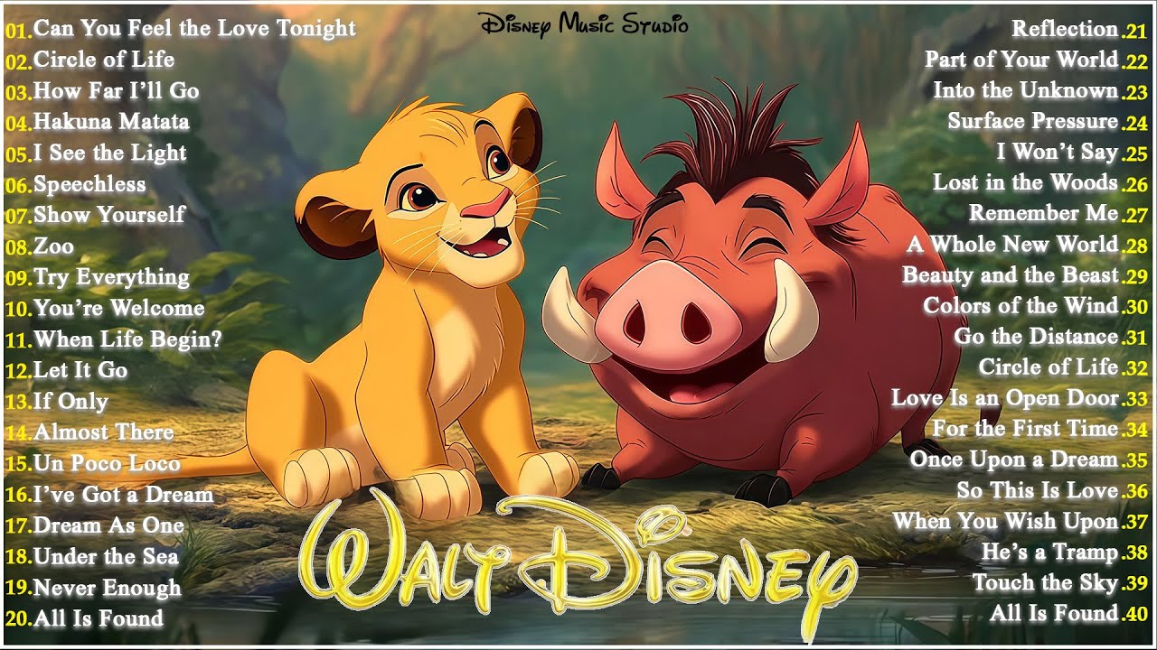 Classic Disney Songs 🎶 Greatest Disney Songs With Lyrics 🦁Happy Disney Songs
