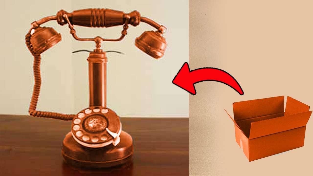 How to make a homemade VINTAGE PHONE easy and simple. 