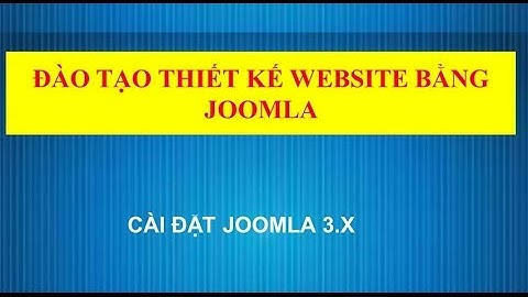 Hướng dẫn cài đặt joomla 3.x trên localhost với XAMPP