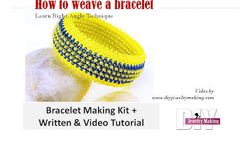 How to make multi layer seed beads bracelet with right angle weave beading technique