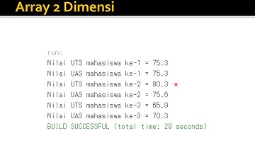 Materi Modul 7 : Array 2 Dimensi - Part 2/2
