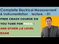 Electrical Measurement & Instrumentation Lecture # 1 I pgcil 2024 I and for all j. e exam I