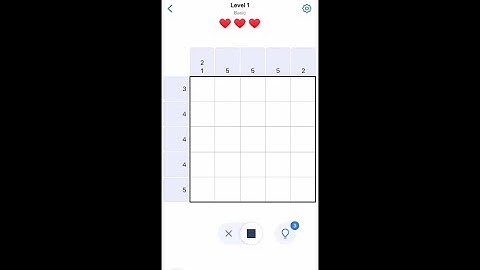 Nonogram Level 1 - Gameplay playthrough